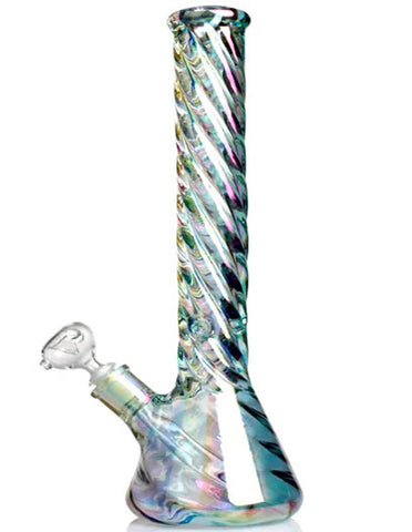 12" 5mm Twisting Beaker Glass Bong