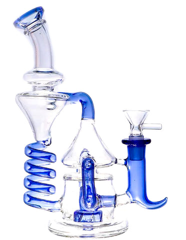 8" Raptor Glass Recyler Bong Pipe