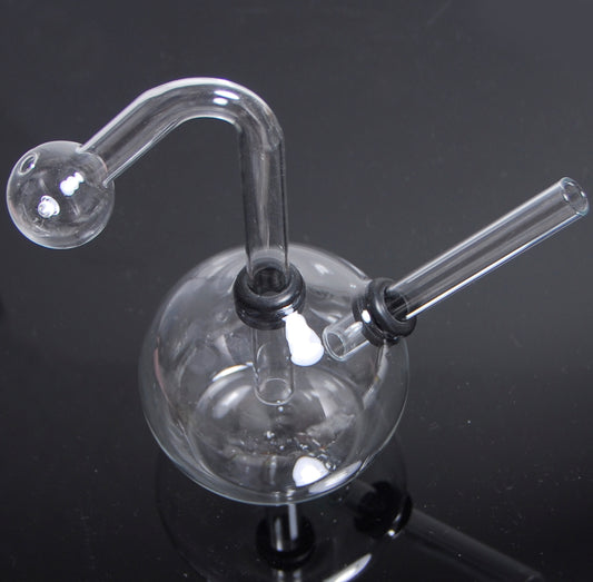 Round Glass Oil Burner Bubbler Pipe