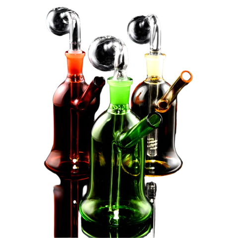 Colorful Glass Bell Oil Burner Rig