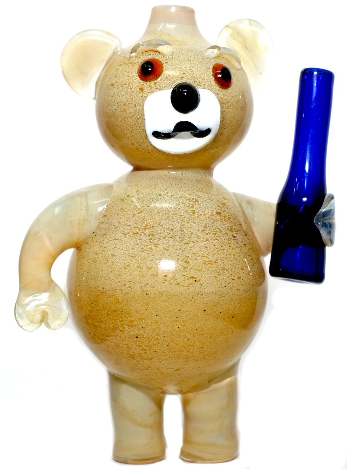 5.5" Ted Bear Holding Beer Glass Hand Pipe