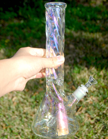 12" 5mm Twisting Beaker Glass Bong