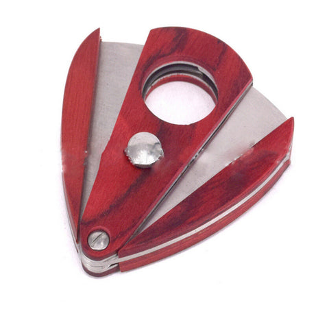 ShowJade Rosewood Cigar Cutter Stainless Double Blade Steel Cutter S