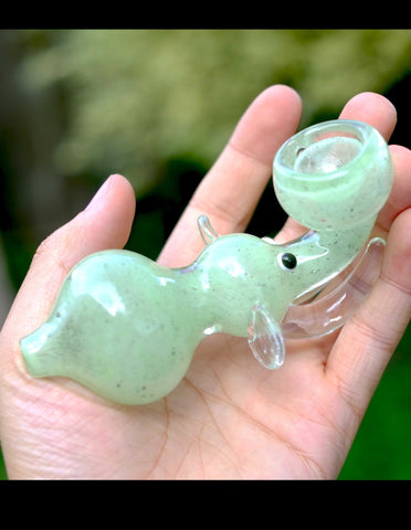 4" RaptorGlass Glass Firtz Elephant Hand Pipe