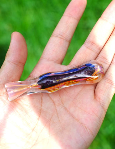 3.5" Fumed Glass Chillum Pipe