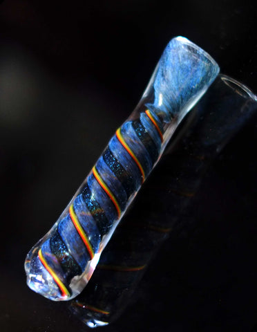 3.5" Dichroic Glass Chillum Pipe