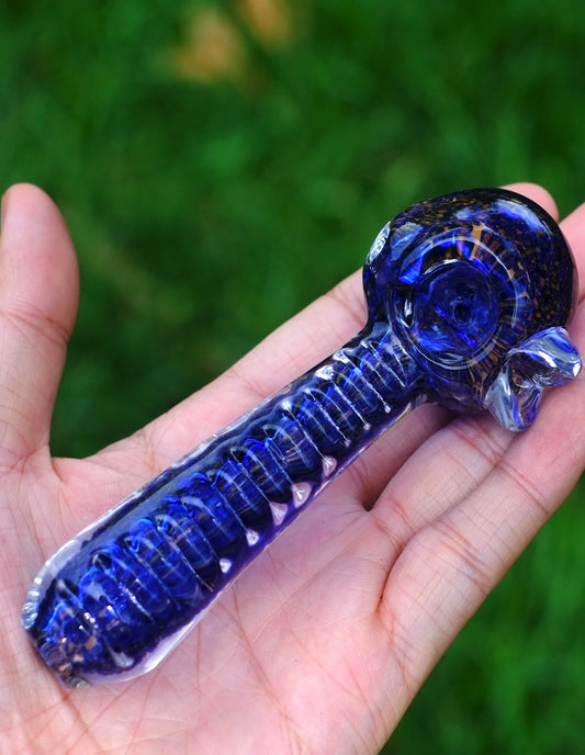 4.5" Heavy Pretty Glass hand pipe