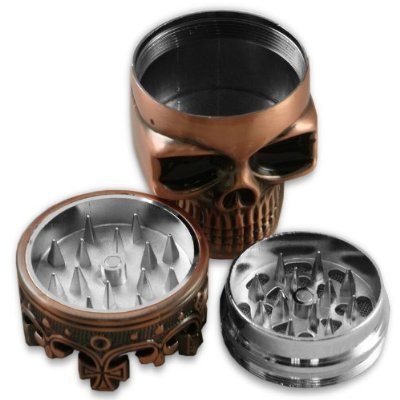 King Crowned Skull Herb Tobacco spice Grinder 3 parts,