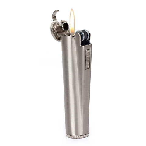 Clipper Flint Wheel Oil Petrol Gasoline Cigarette Metal Lighter Silver