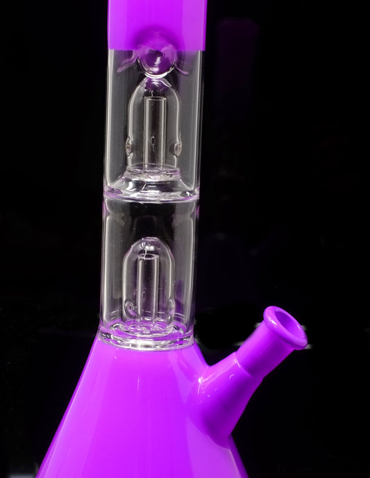 12" Light weight Purple Glass Water Bong Pipe  - Clearance