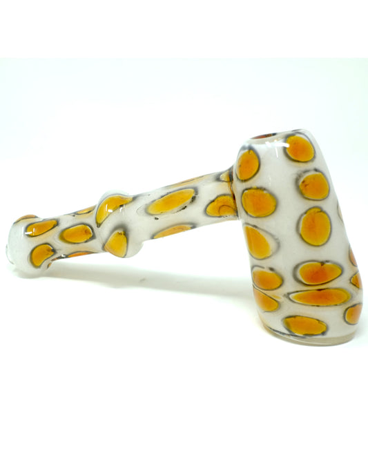 5" Glass Golden Dots Hammer Pipe