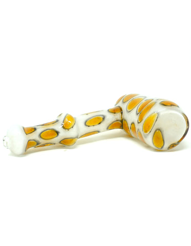 5" Glass Golden Dots Hammer Pipe