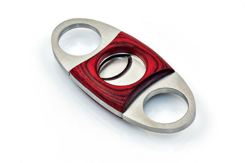 ShowJade Guillotine Cigar Cutter Rose Wood Stainless Double Blade Steel Cutter