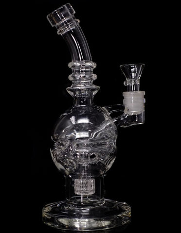 9" Glass Recycler Water Pipe with Matrix Percolator