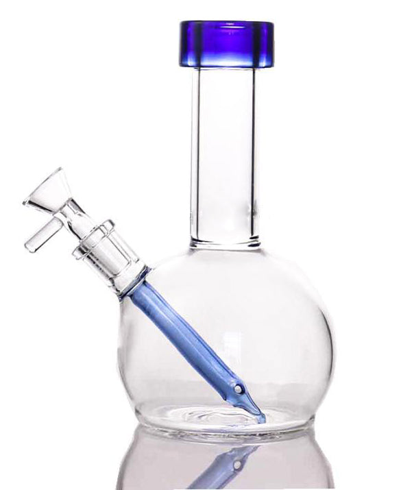 7" Round Base Glass Water Pipe - SleekGlassPipe