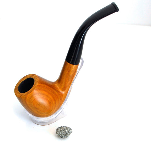 Billiard Bent sandal wood hand craft Tobacco Pipe,5.25 " long,