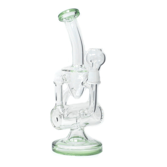 9" Inline Perc Recycler Oil glass water pipe