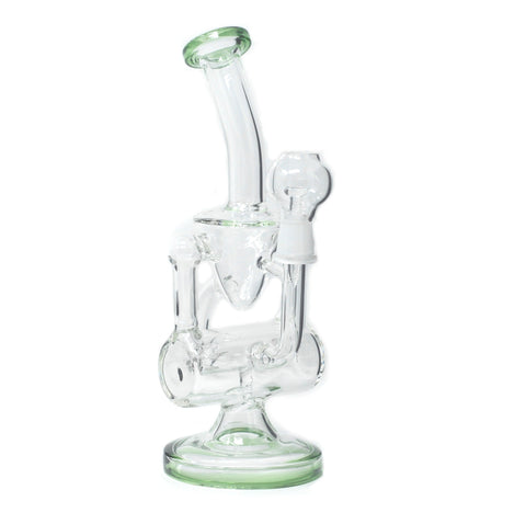 9" Inline Perc Recycler Oil glass water pipe