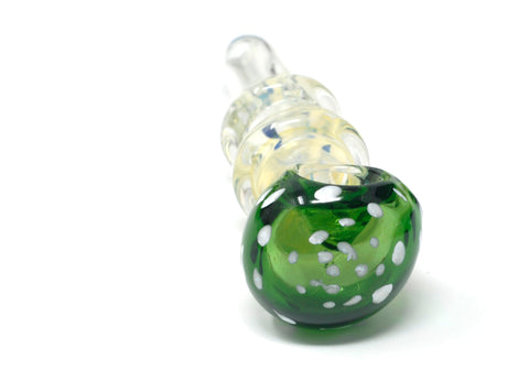 4.5" green head color changing heavy handpipe