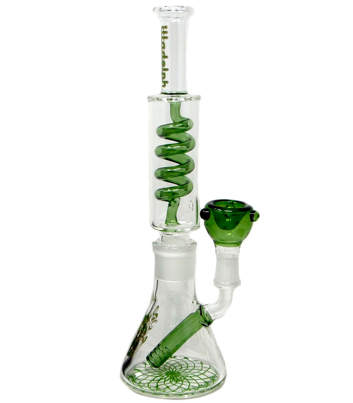 10" Condenser Coil Straight Neck Glass Water Bong Pipe