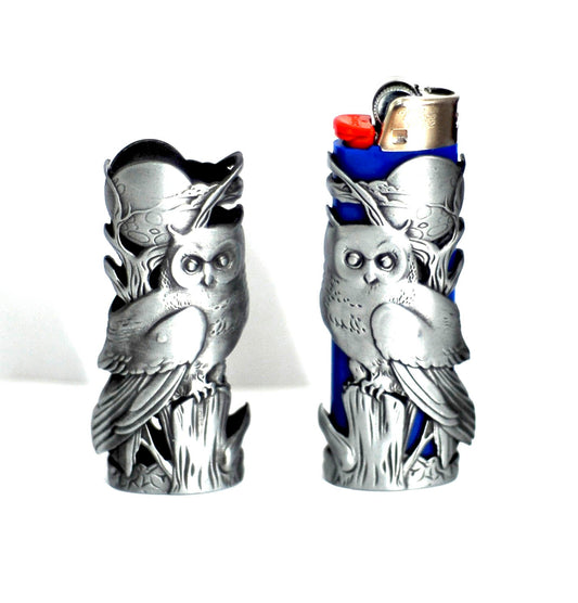 Owl Mystic Metal Lighter Case for BIC brand Lighter, 1pc