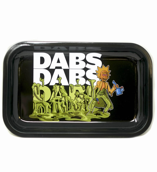 DABS Dabs R M Cartoon Metal tray for Dabbing or Joint Rolling.