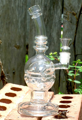 9" Glass Recycler Water Pipe with Matrix Percolator