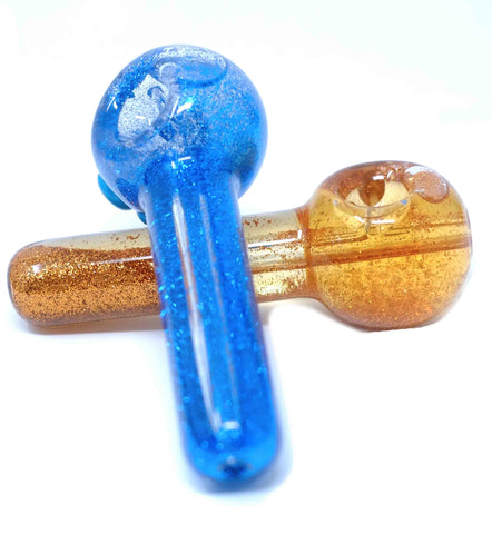 5" Glitter Glass Smoking Pipe | Freezable Glass Hand Pipe