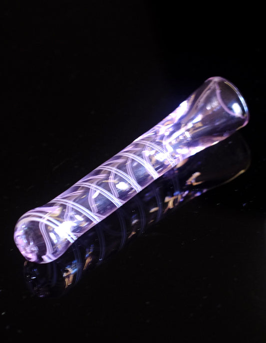 3" Pink Spiral Glass Chillum Pipe