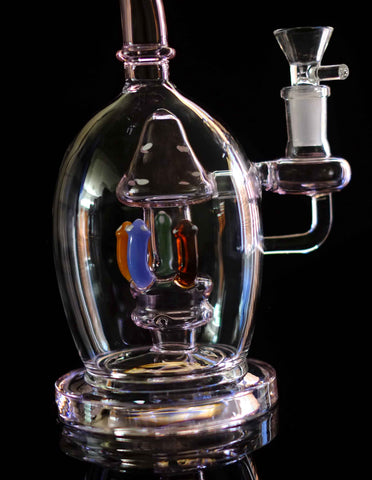 9" Pink Glass Water Pipe Bong