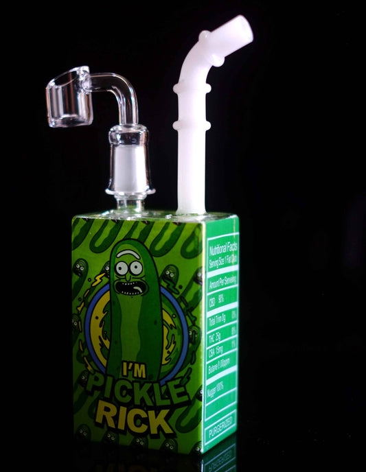 7.5" R & M Glass Juicy Box Bubbler Water Pipe