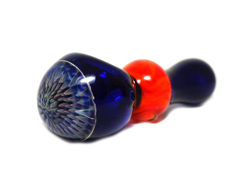 4" Blue Glass SPoon Hand Pipe