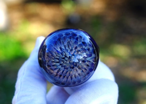 4" Blue Glass SPoon Hand Pipe