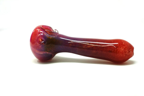 4.5" Red Dot Pretty Glass Spoon Hand Pipe