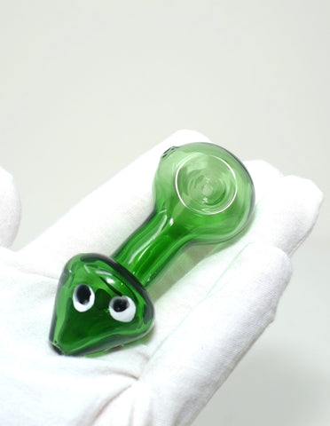 3.5" green mushroom handpipe