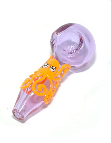 4" Purple squid glass handpipe