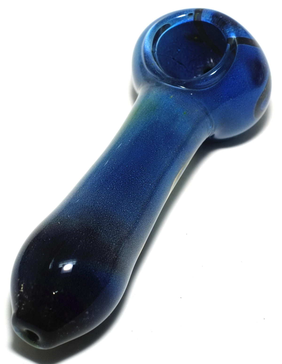 4.5" Blue Glass Spoon Pipe