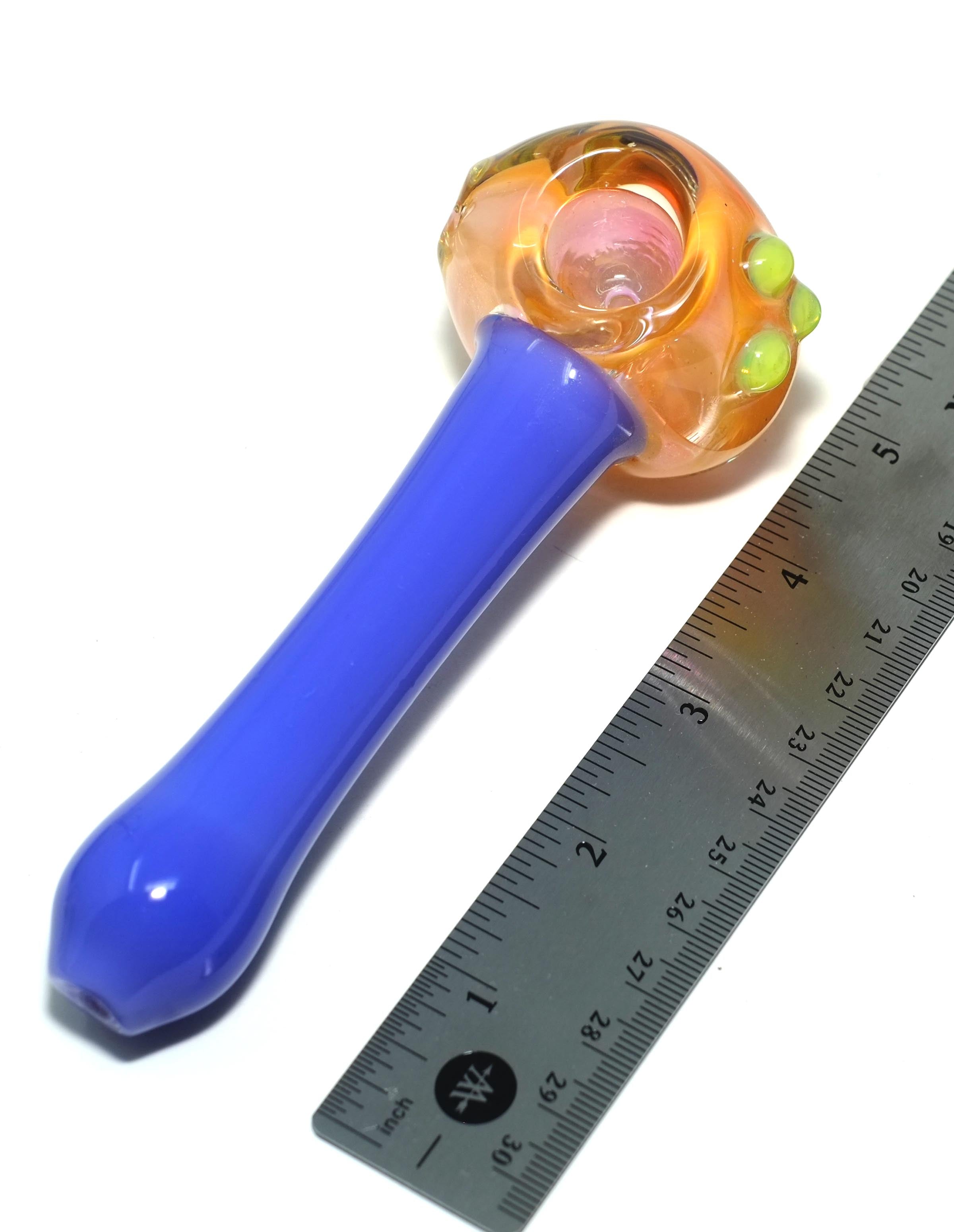 5" Dot Purple Glass Spoon Pipe - SleekGlassPipe