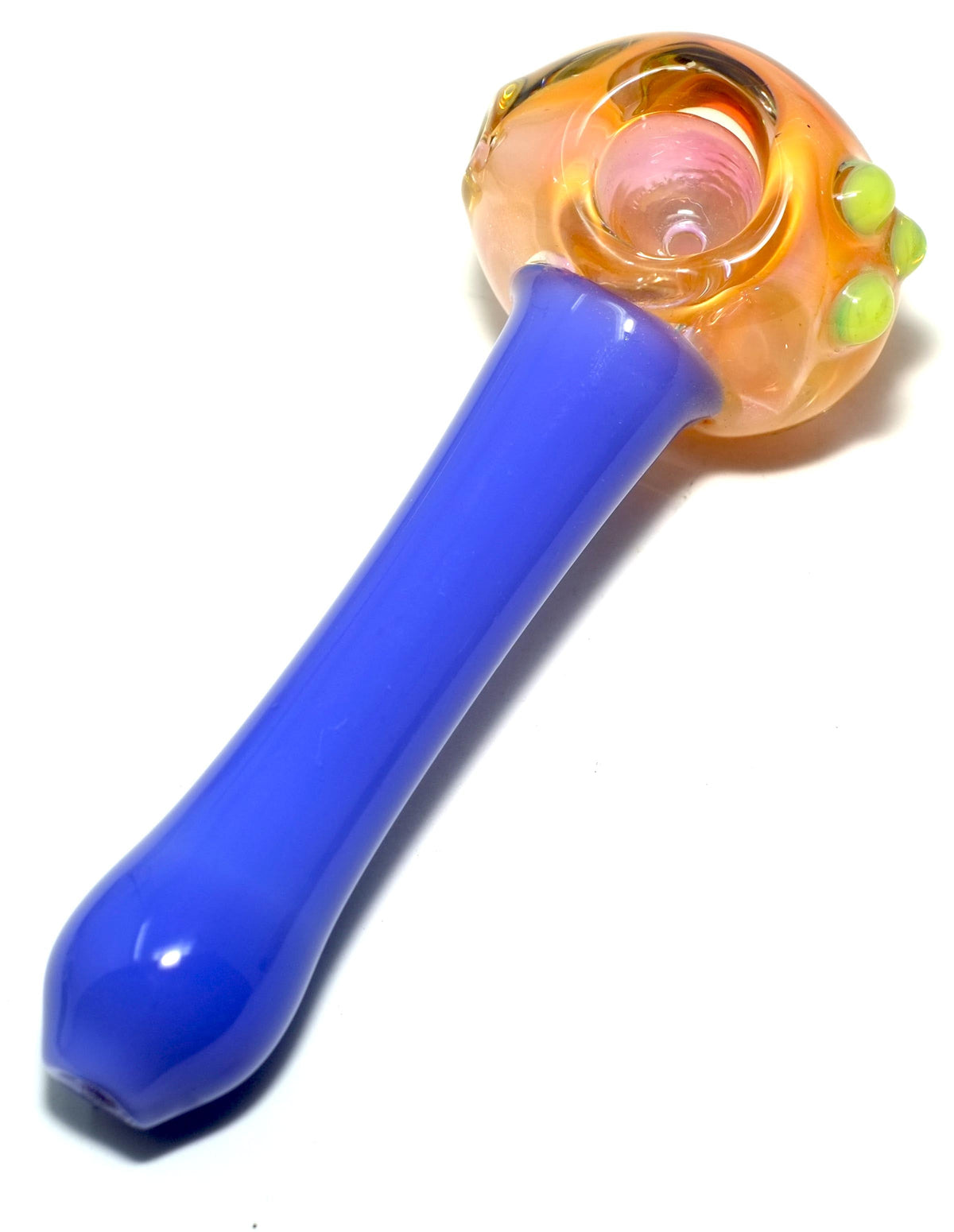 5" Dot Purple Glass Spoon Pipe - SleekGlassPipe