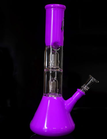 12" Light weight Purple Glass Water Bong Pipe  - Clearance