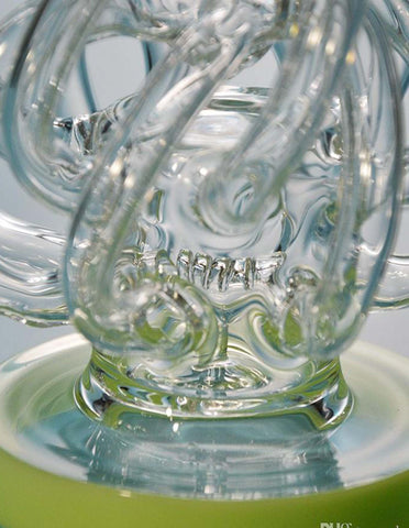 12" Super Vortex Glass Bong Recycler Water Pipe