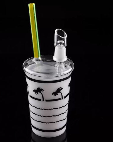 8" Boba Tea glass cup glass water pipe