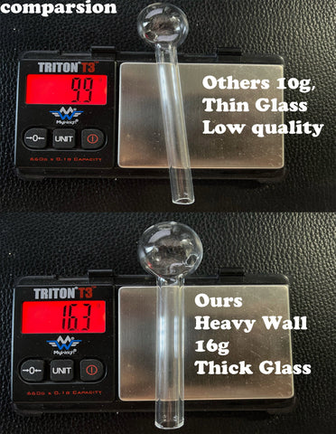 4" Glass Oil Burner Pipe - Bulk Discounts -Made in USA