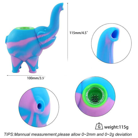 4.5"Silicone Elephant Spoon Pipe