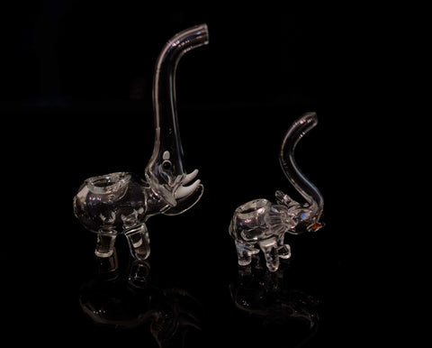 6" Long Nose Elephant Glass Pipe