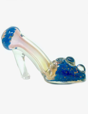 4" High Heel Glass Spoon Shoes Pipe