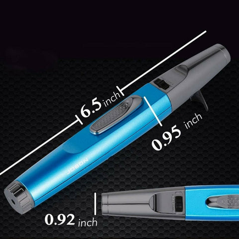 Jobon Butane Refillable multi function Single Torch Lighter Pen Pencil with Safety Locks