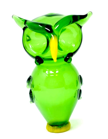 Owl Glass Pipe with Two Chambers