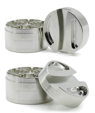 Tobacco & Herb Grinder - 3 Inches & 4 Layers Zinc Alloy Large Grinder W- Paper Holder