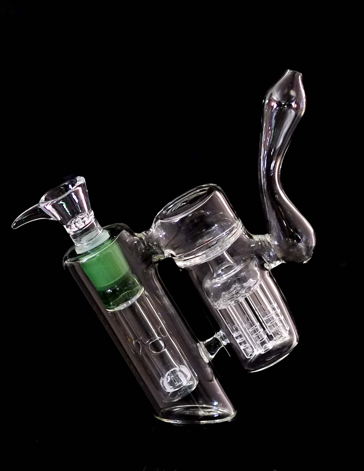 7" Glass Bubbler with Perculators